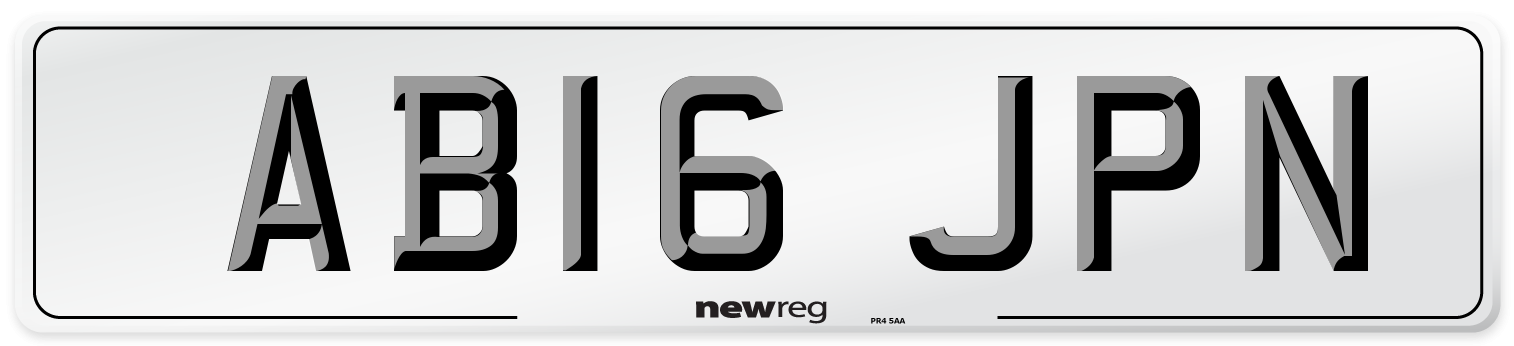 AB16 JPN Number Plate from New Reg